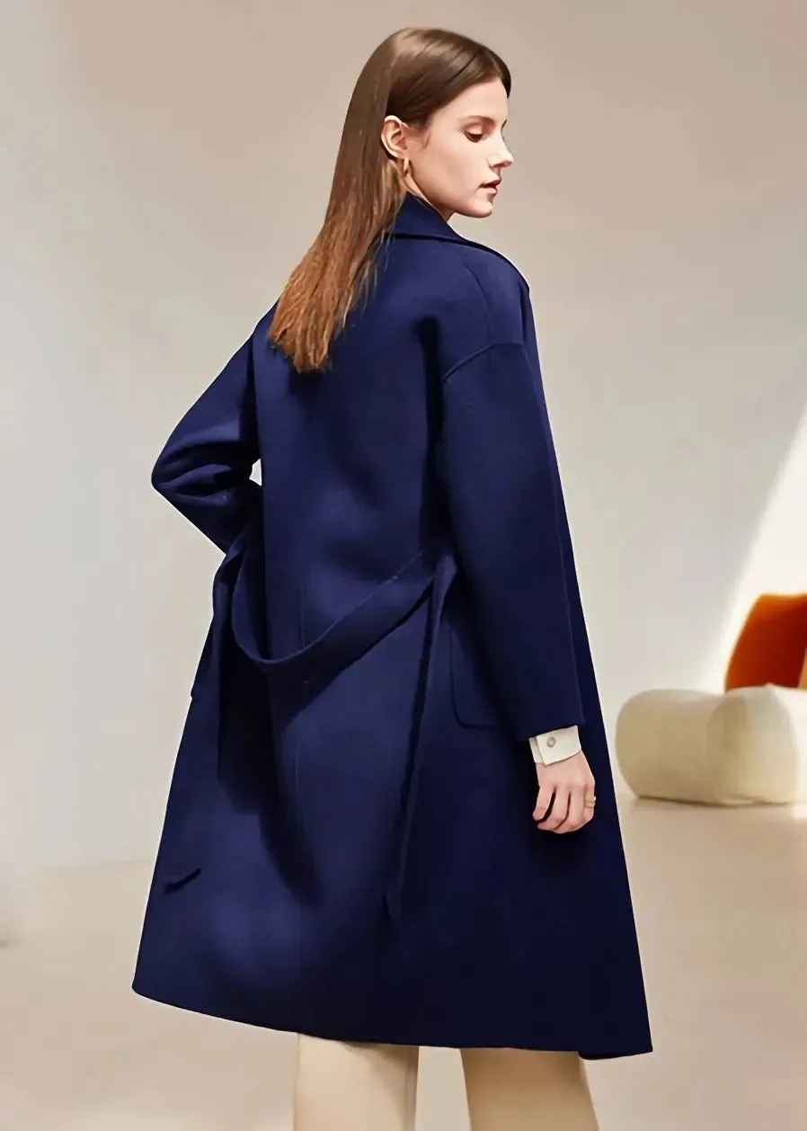 Camille Belted Thigh Length Wool Coat