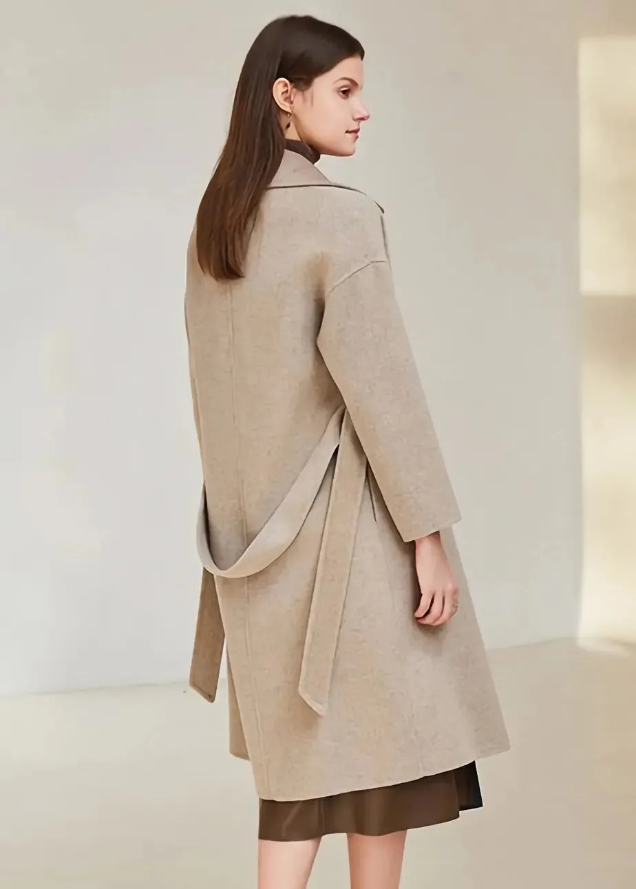 Camille Belted Thigh Length Wool Coat