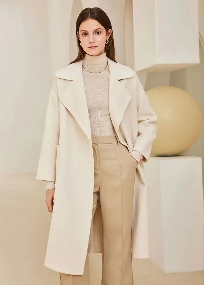 Camille Belted Thigh Length Wool Coat