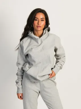 HARLOW HARLEY OVERSIZED MELANGE HOODIE - HEATHER GREY