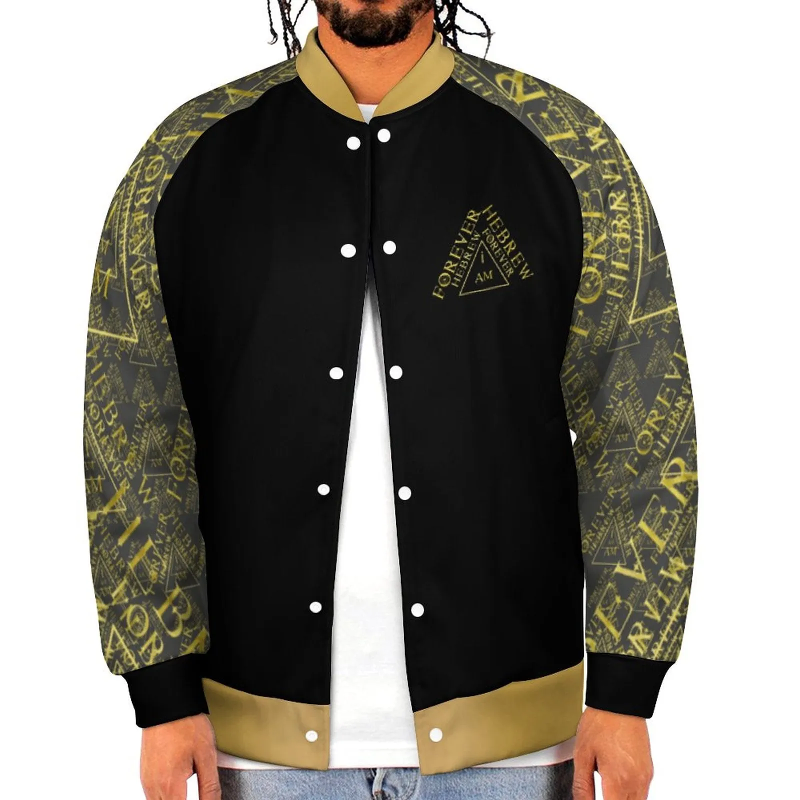 I AM HEBREW 03-01 Men's Designer Varsity Jacket