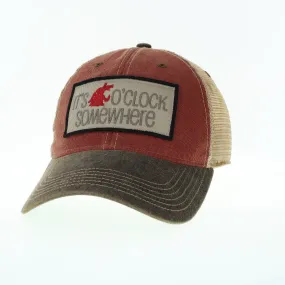 ITS COUG O'CLOCK SOMEWHERE  Mesh League Trucker Hat