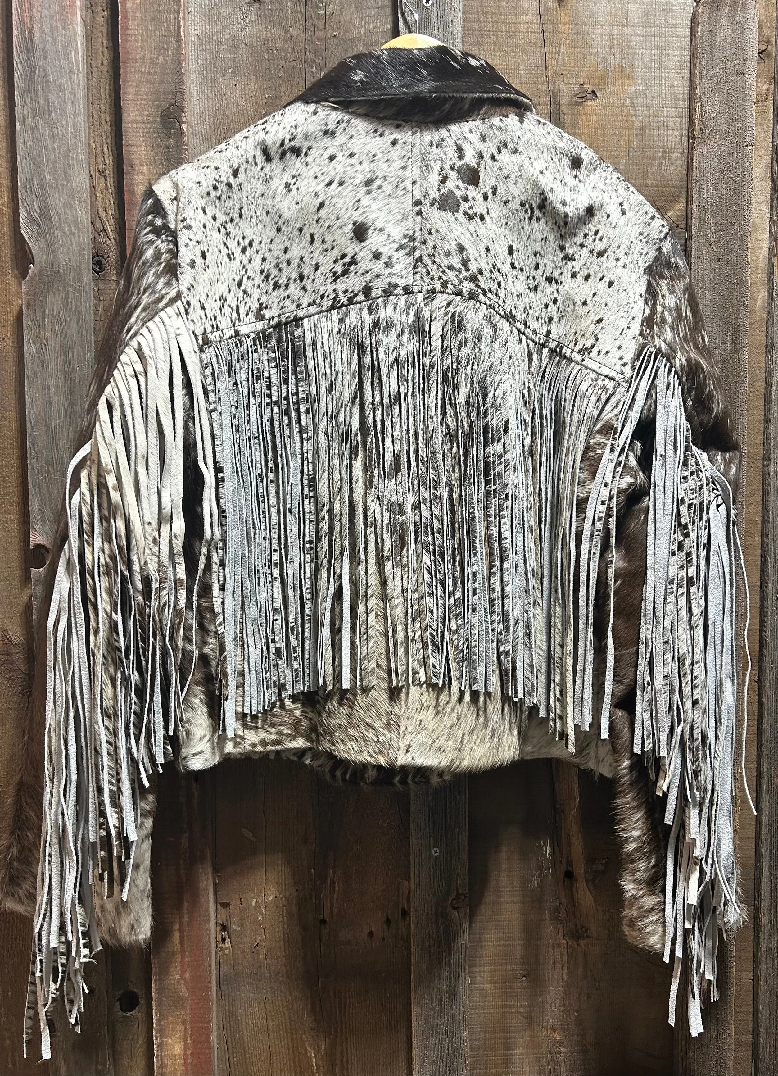 Cowhide Fringe Jacket 2XL