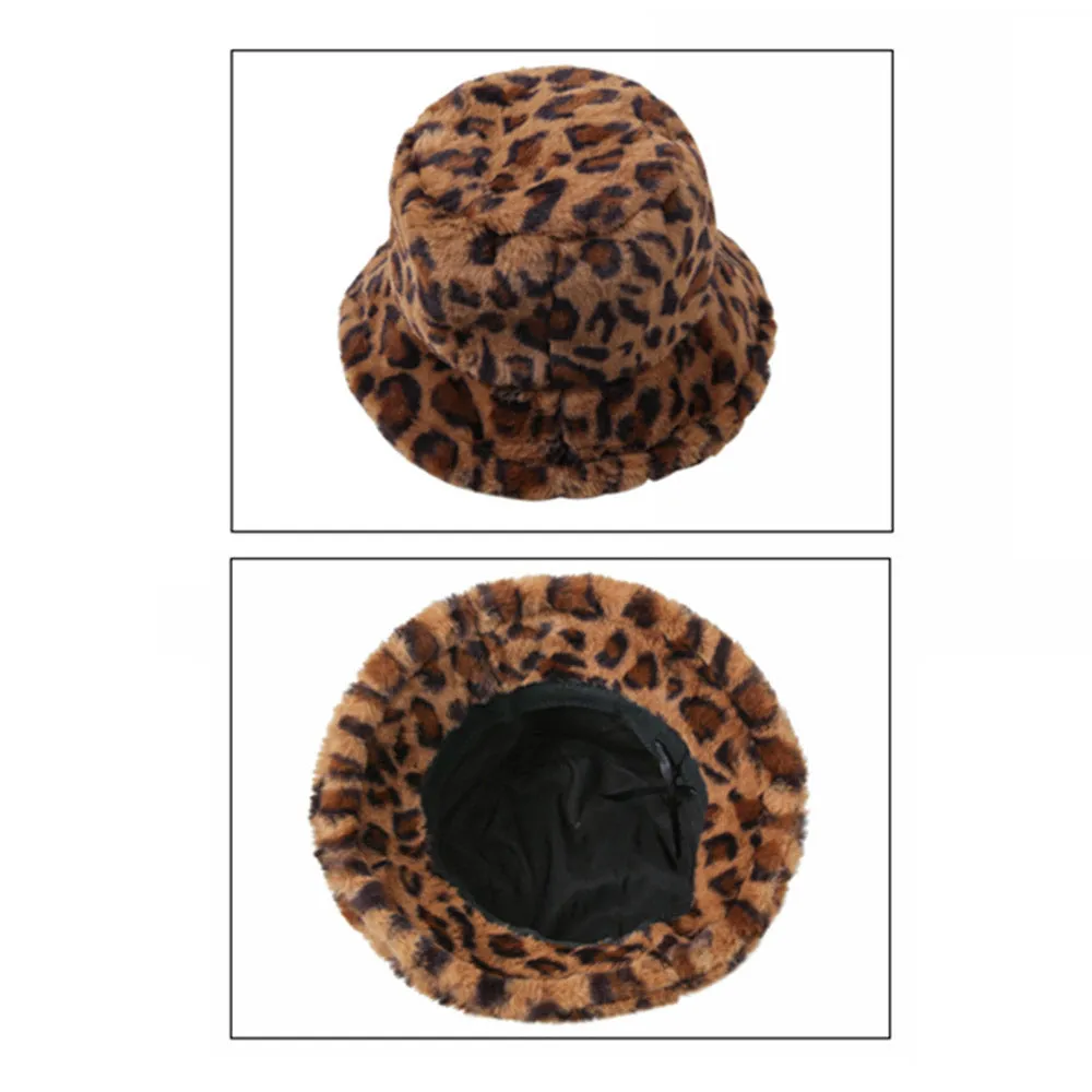 Leopard Fur Bucket Hat