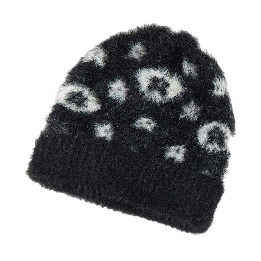 Leopard Patterned Beanie Hat