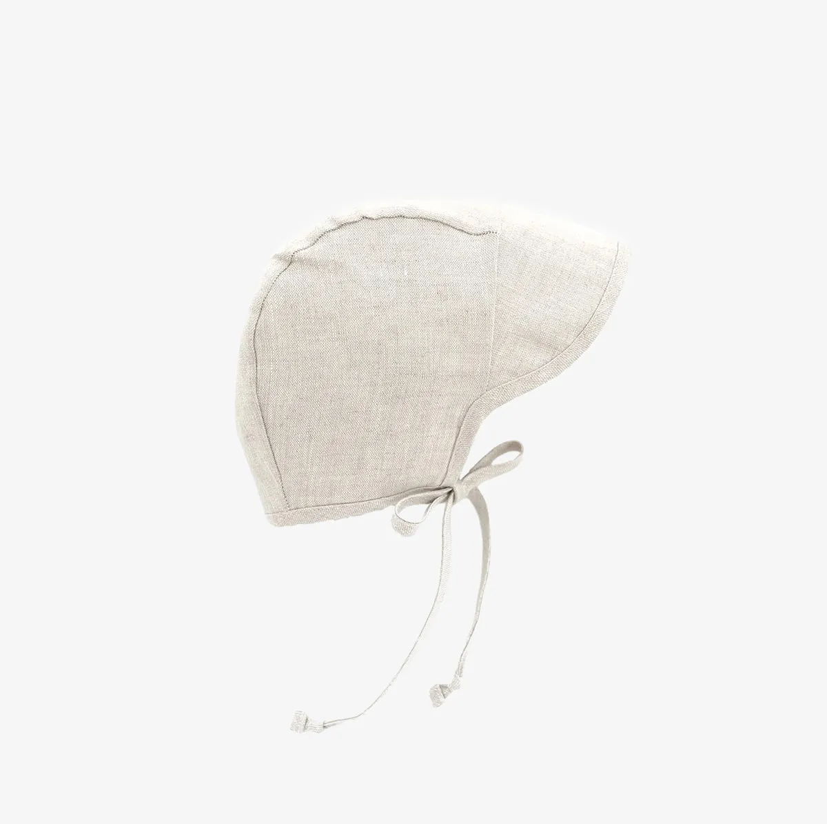 Linen Brimmed Bonnet with Cotton Lining // Sand