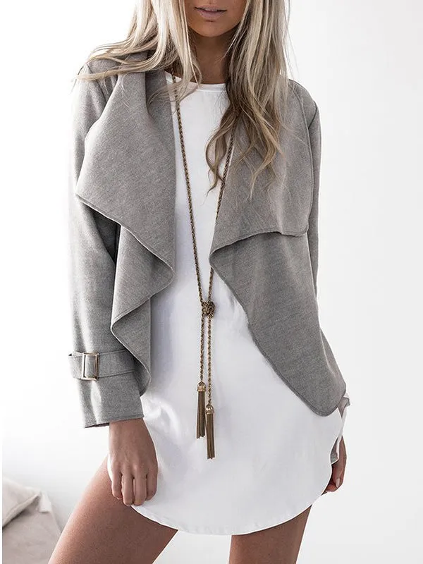 Women Casual Lapel Collar Coat