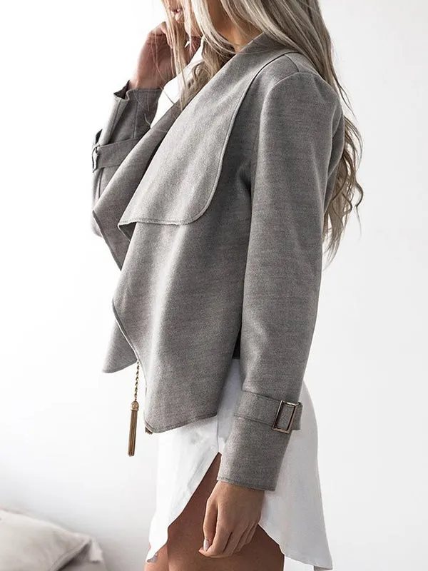 Women Casual Lapel Collar Coat