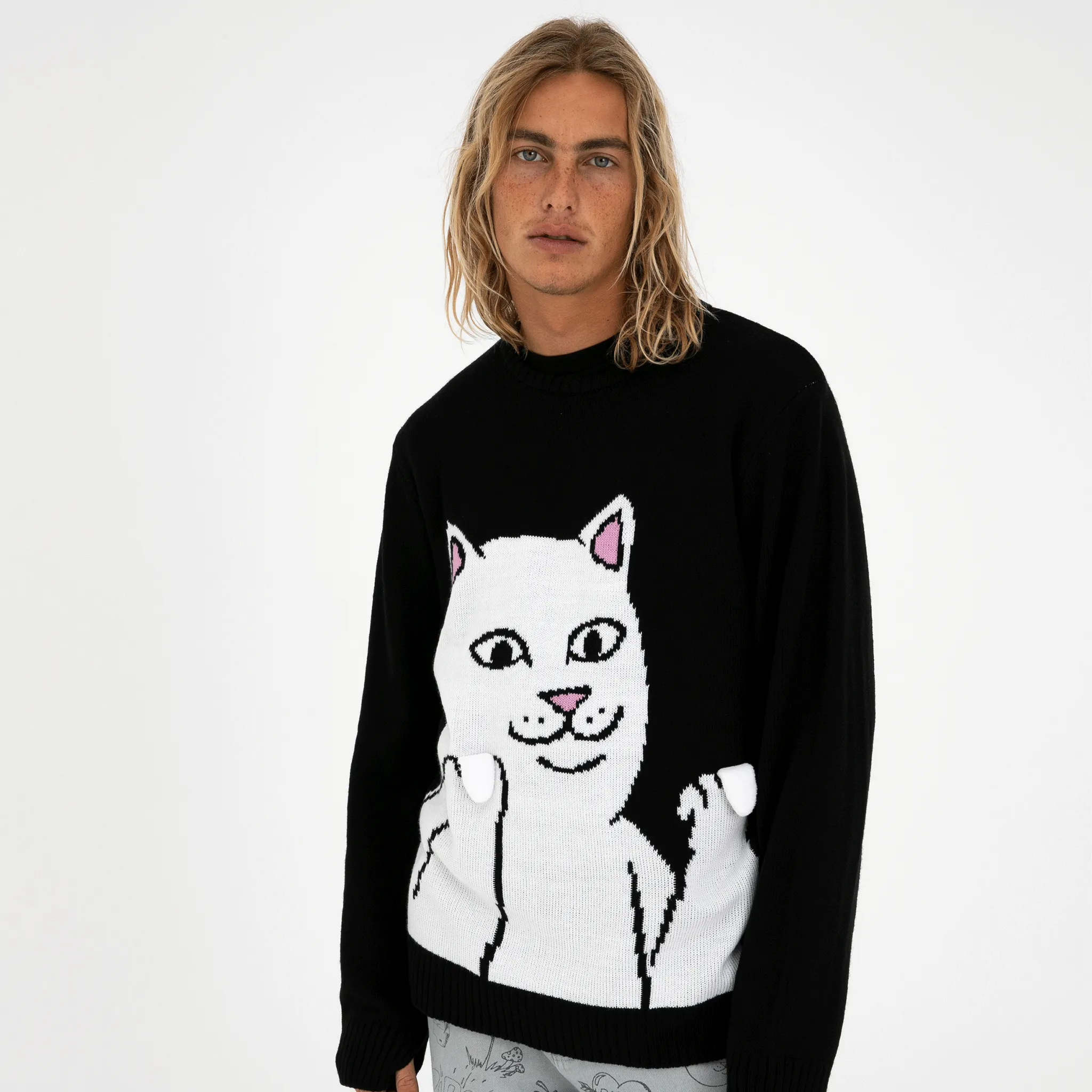 Lord Nermal Flippy Knitty Sweater (Black)