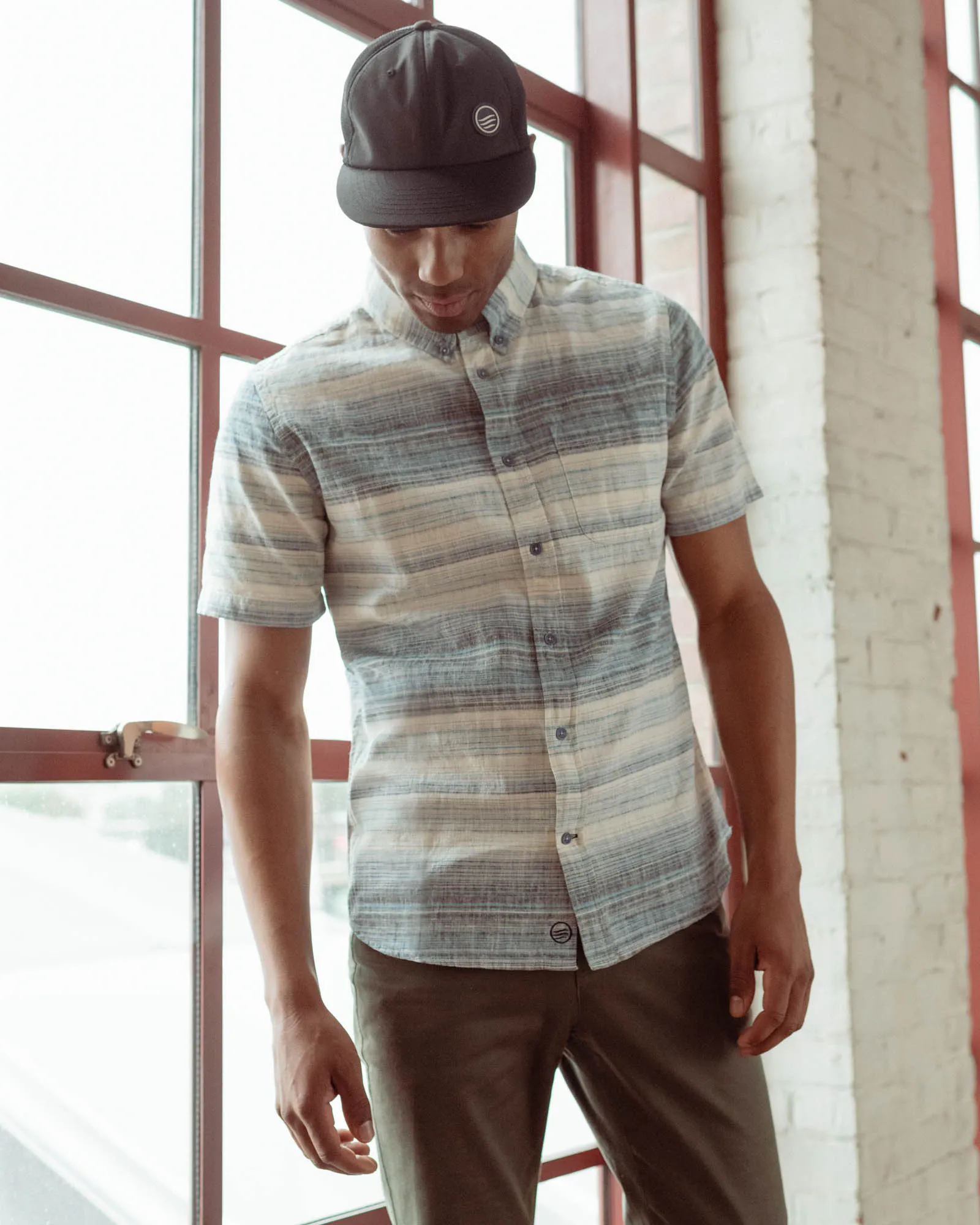 SoftHemp Chambray Short-Sleeve Button Down