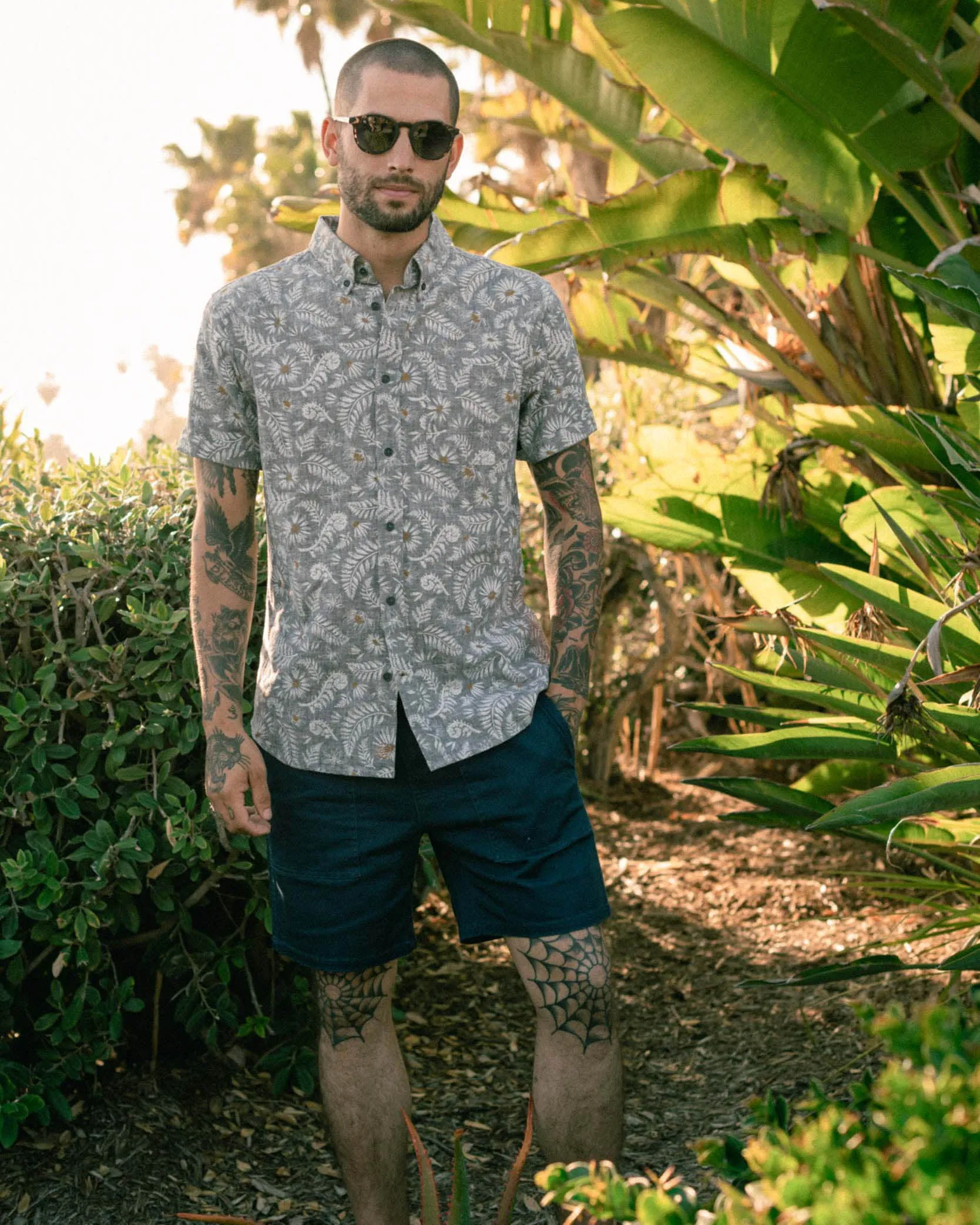 SoftHemp Chambray Short-Sleeve Button Down