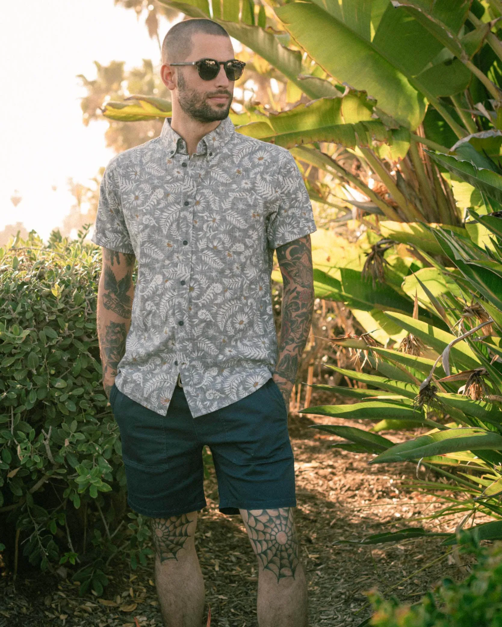 SoftHemp Chambray Short-Sleeve Button Down