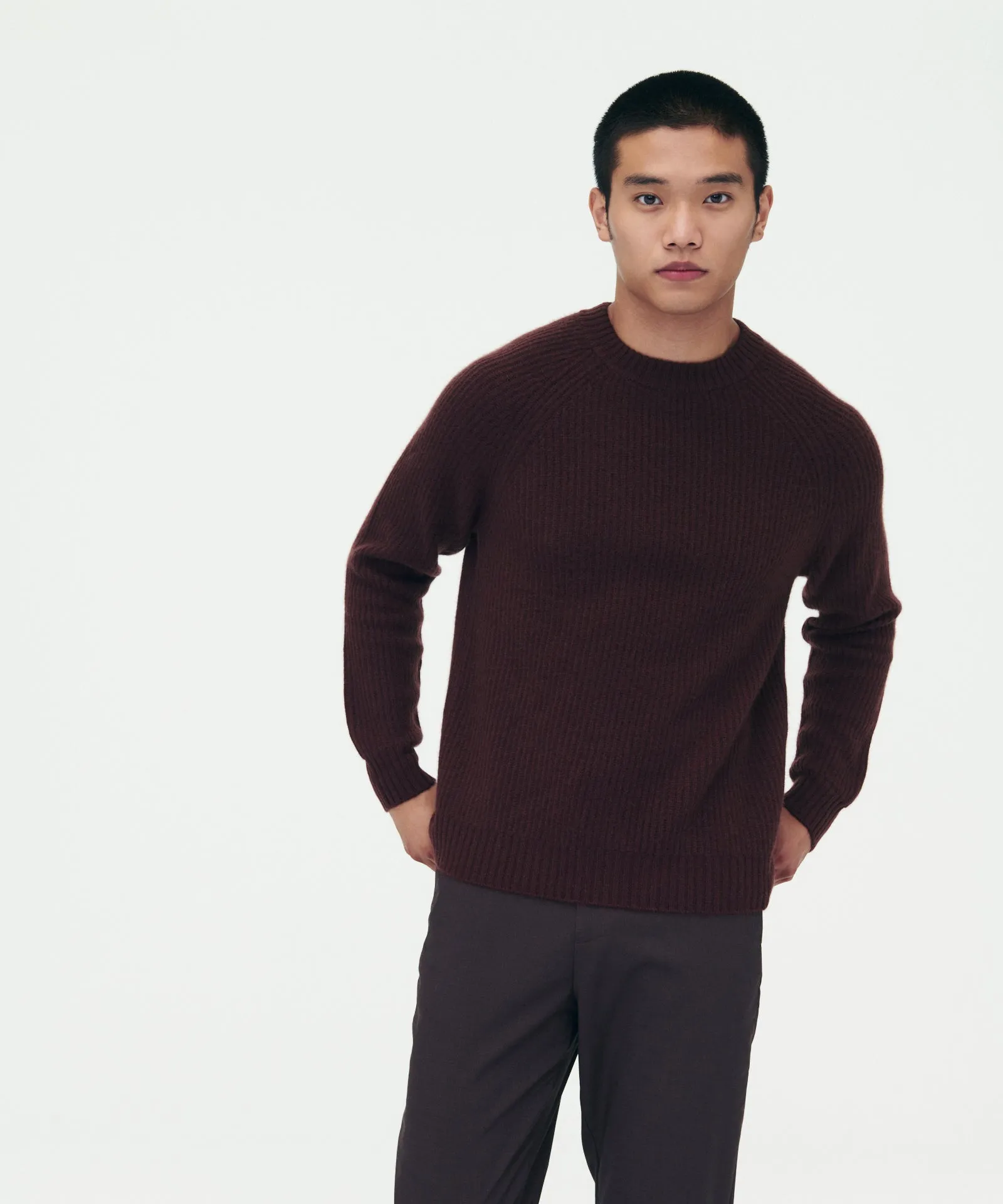 Luxe Cashmere Fisherman Crewneck Sweater