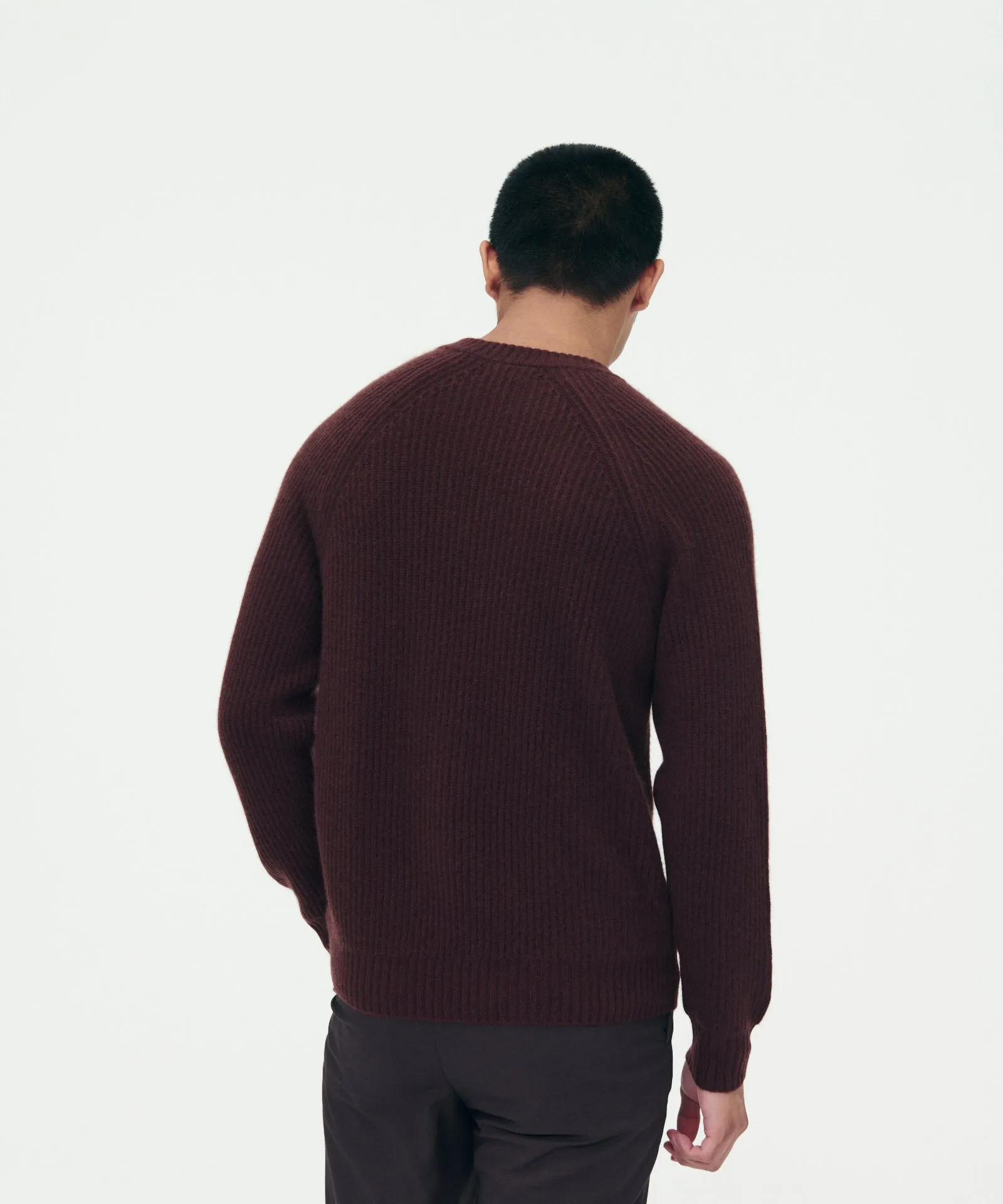 Luxe Cashmere Fisherman Crewneck Sweater