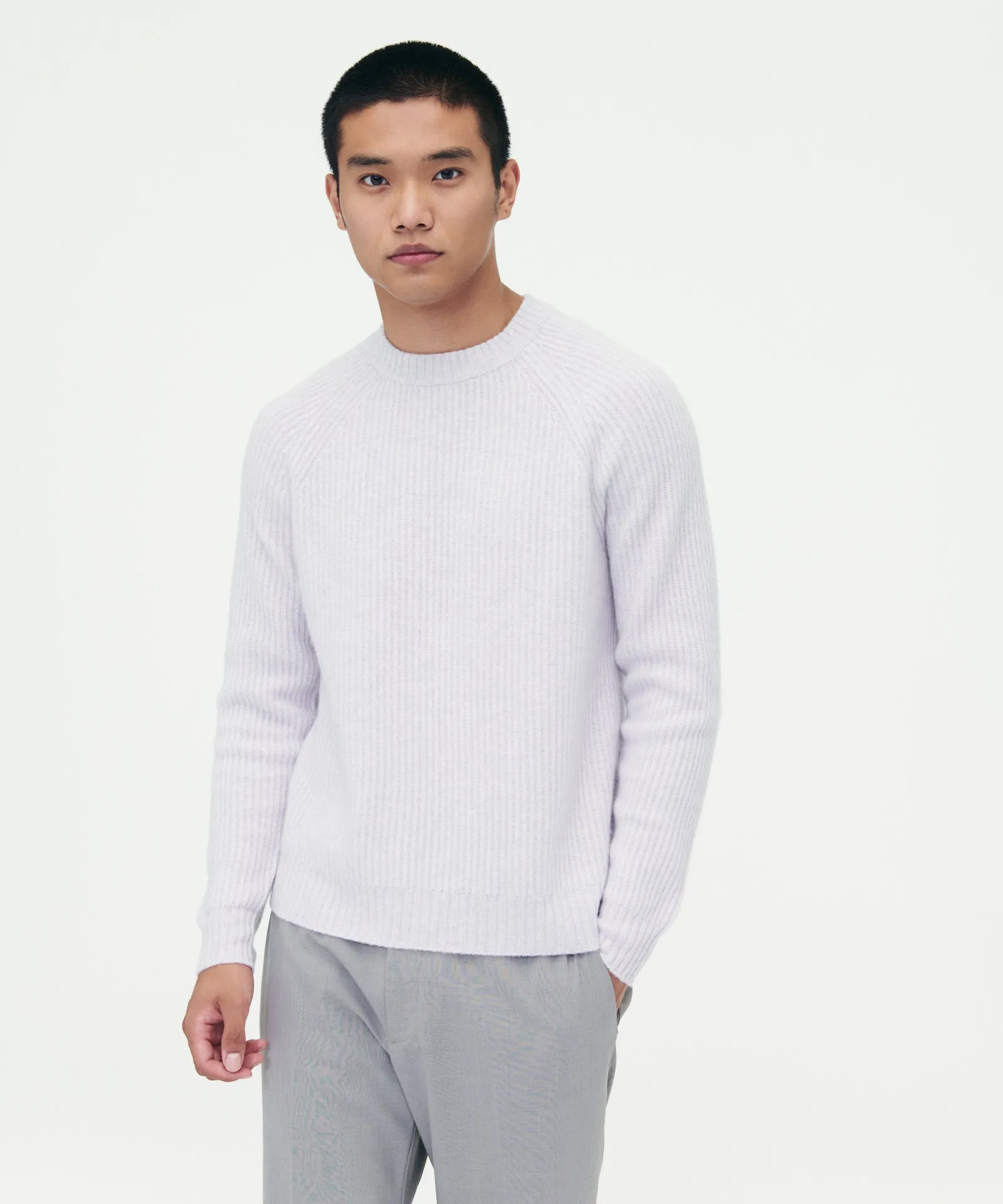 Luxe Cashmere Fisherman Crewneck Sweater