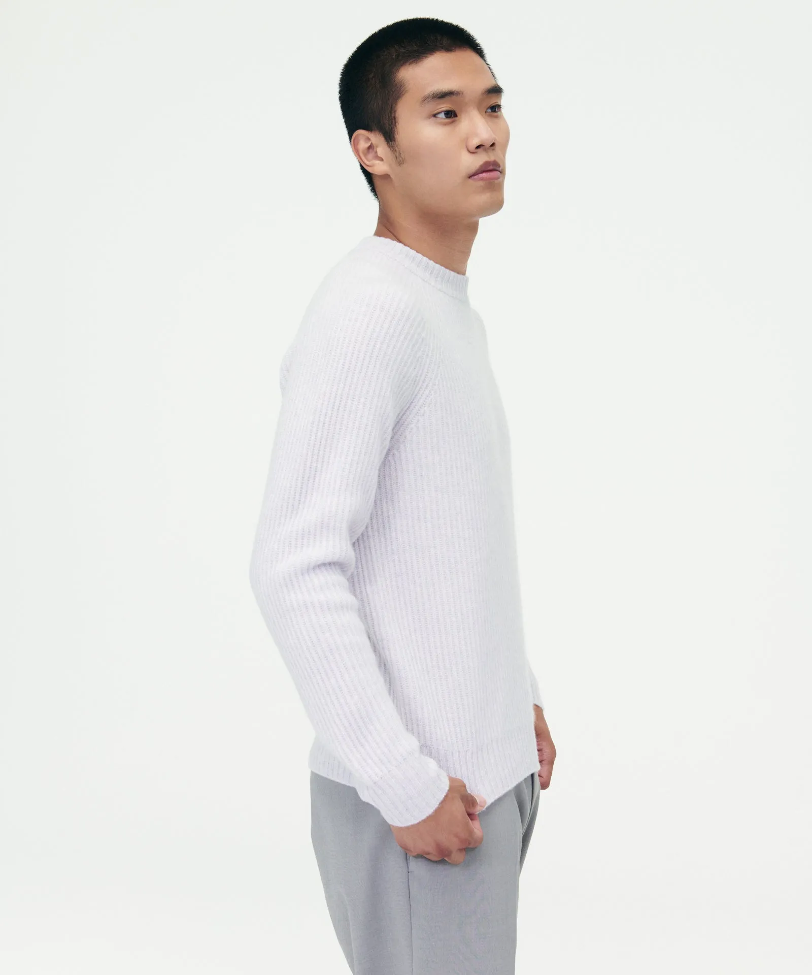 Luxe Cashmere Fisherman Crewneck Sweater