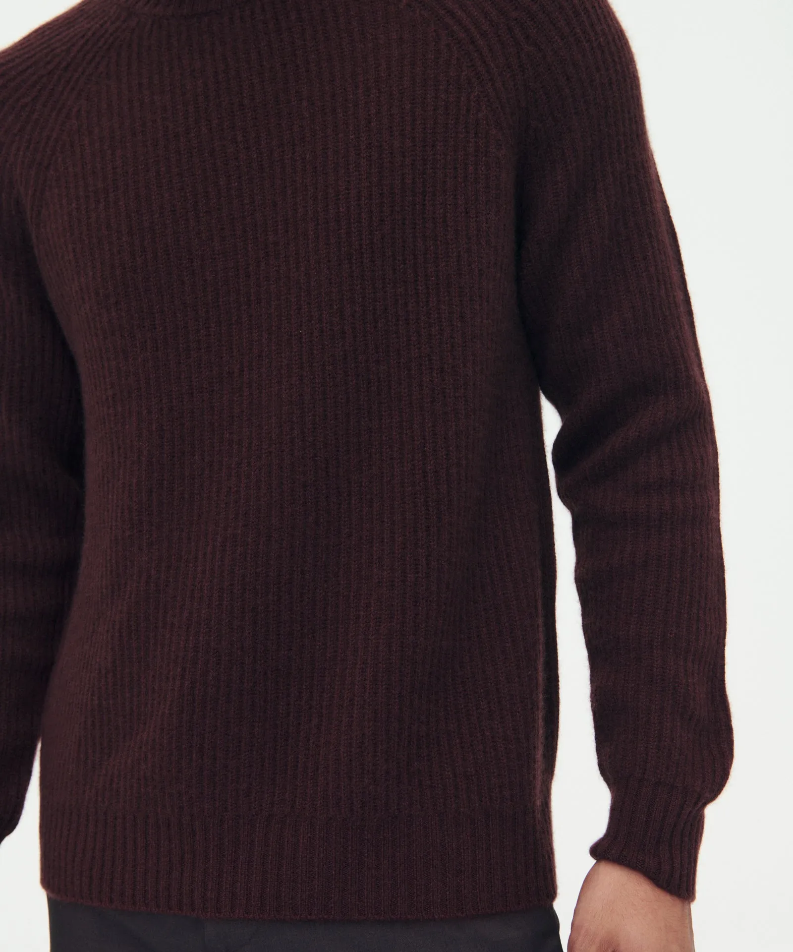 Luxe Cashmere Fisherman Crewneck Sweater