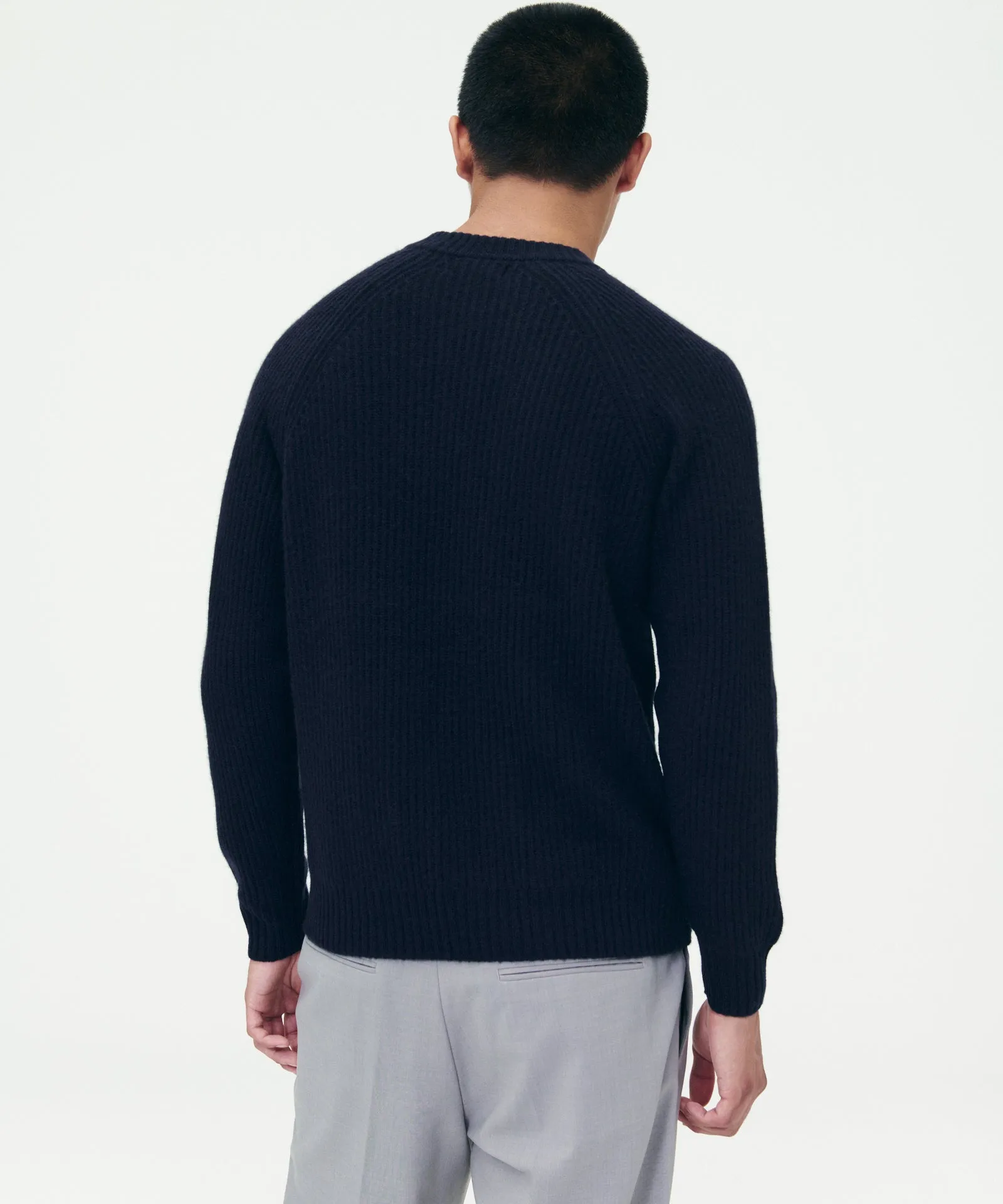 Luxe Cashmere Fisherman Crewneck Sweater