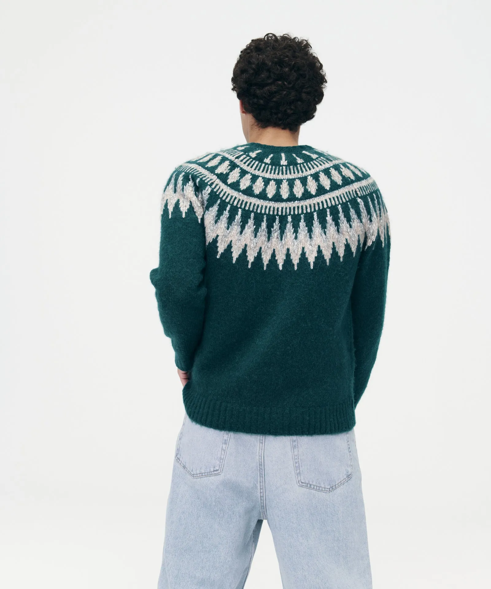 Luxe Merino Fair Isle Crewneck Sweater