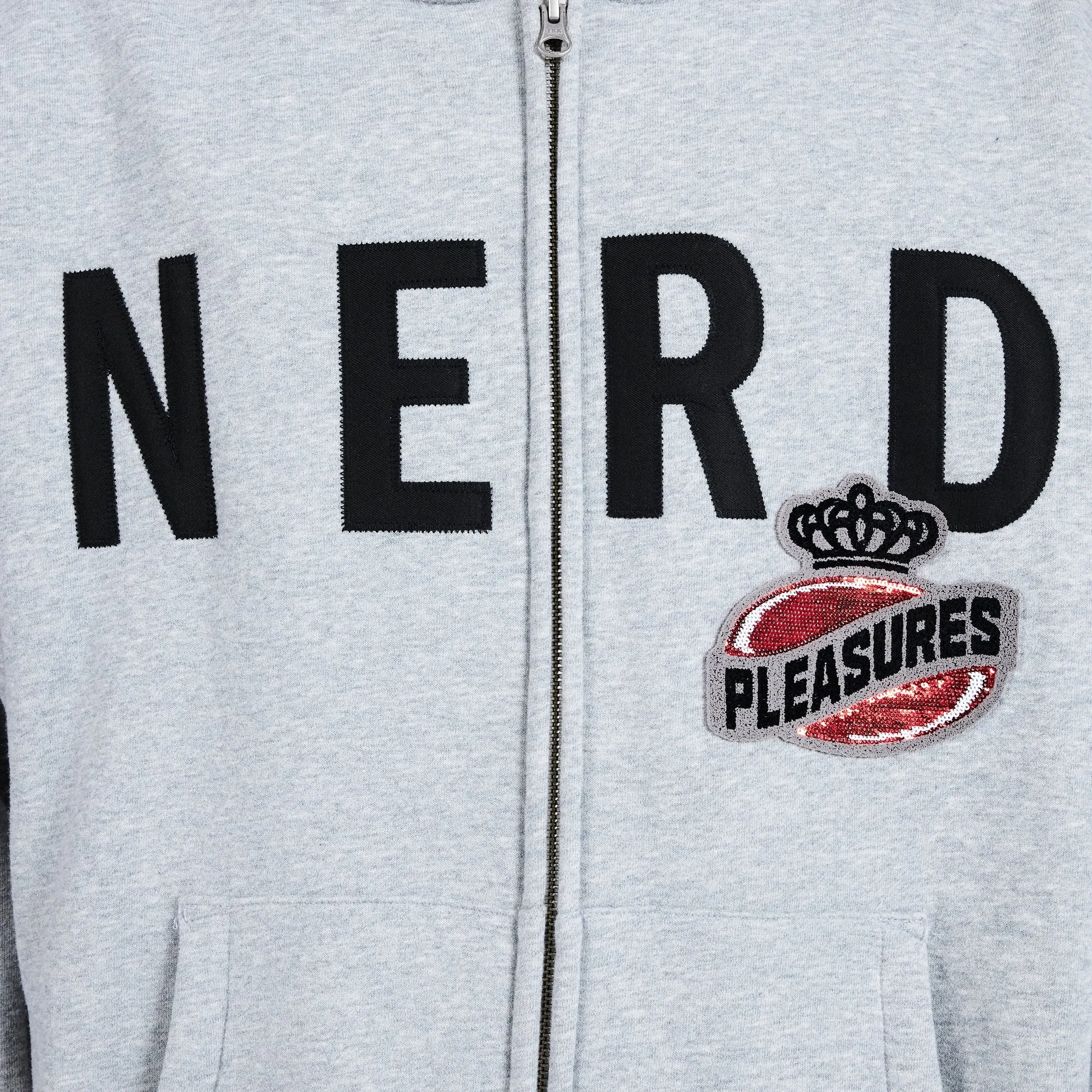 PLEASURES NERD ZIP UP HOODIE