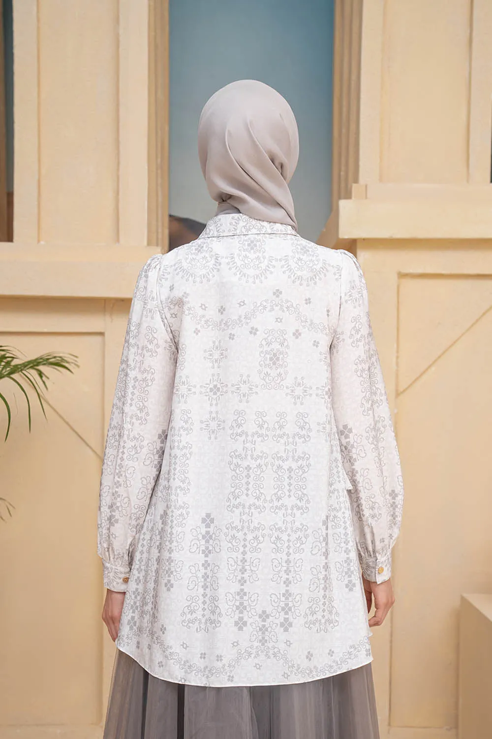 Malqaf Shirt Snowy Pearl