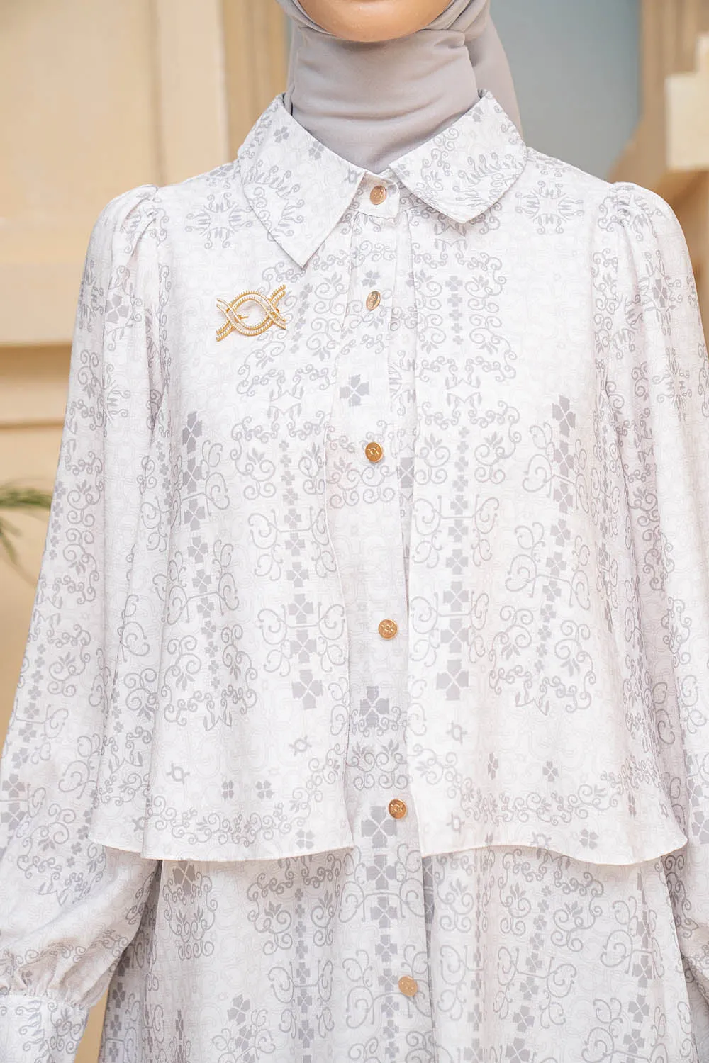 Malqaf Shirt Snowy Pearl