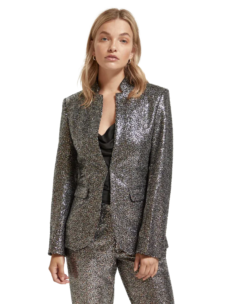 Mixed Sequin Blazer