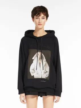 MAX MARA Cotton Sweatshirt with Wegman Print