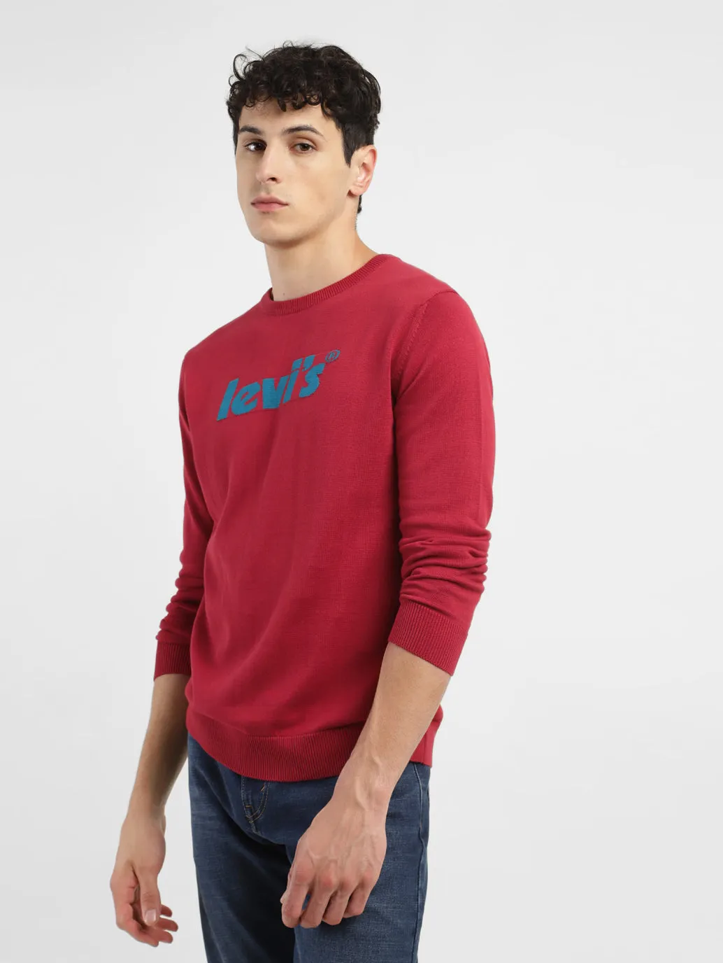 Men's Brand Logo Crew Neck Sweater