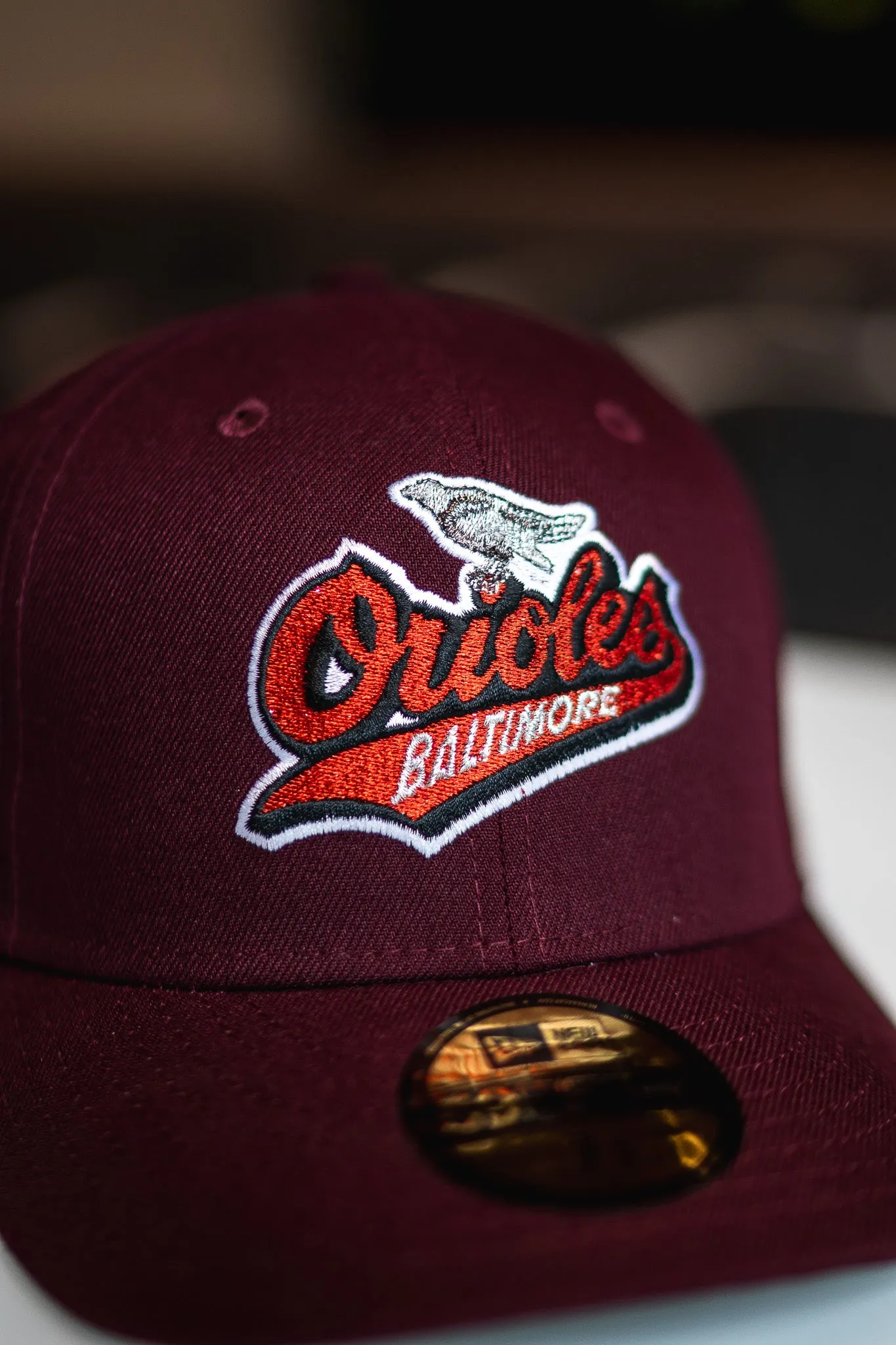 New Era Baltimore Orioles 50th Anniversary Good Grey UV (Burgundy)