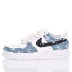 Nike Air Force 1 Indigo Drilled (Custom Sneaker)