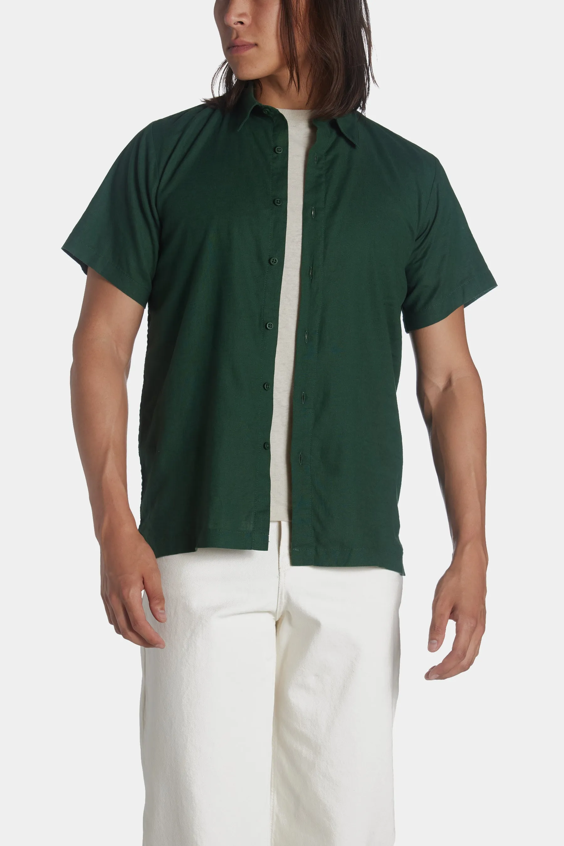 Stretch Linen Short Sleeve Shirt