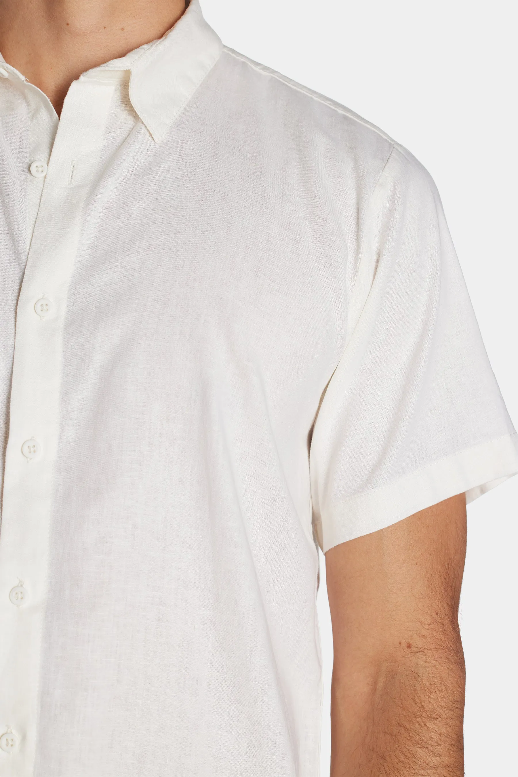 Stretch Linen Short Sleeve Shirt