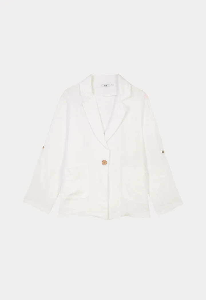 Textured Linen Light Blazer