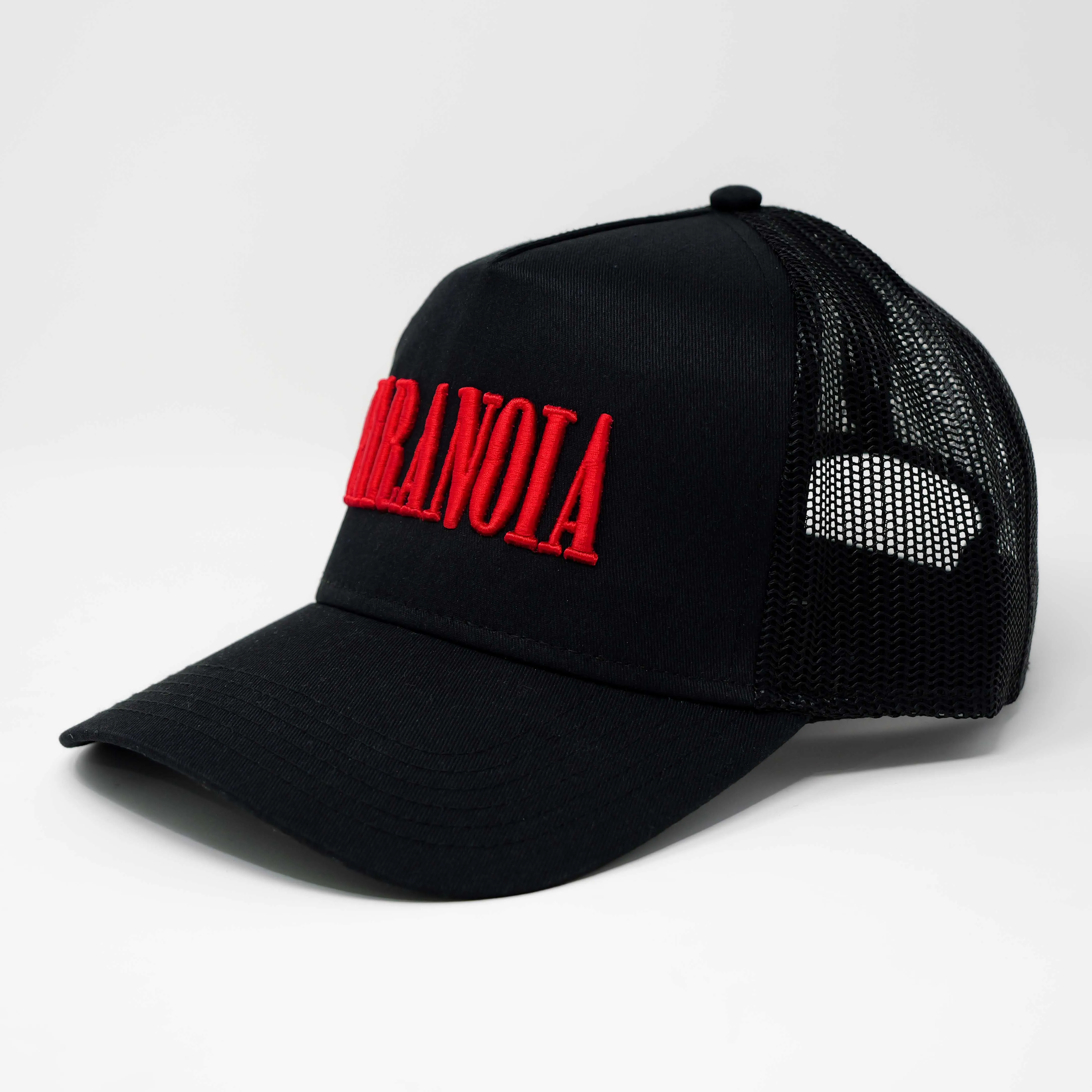 PARANOIA TRUCKER HAT BLACK/RED