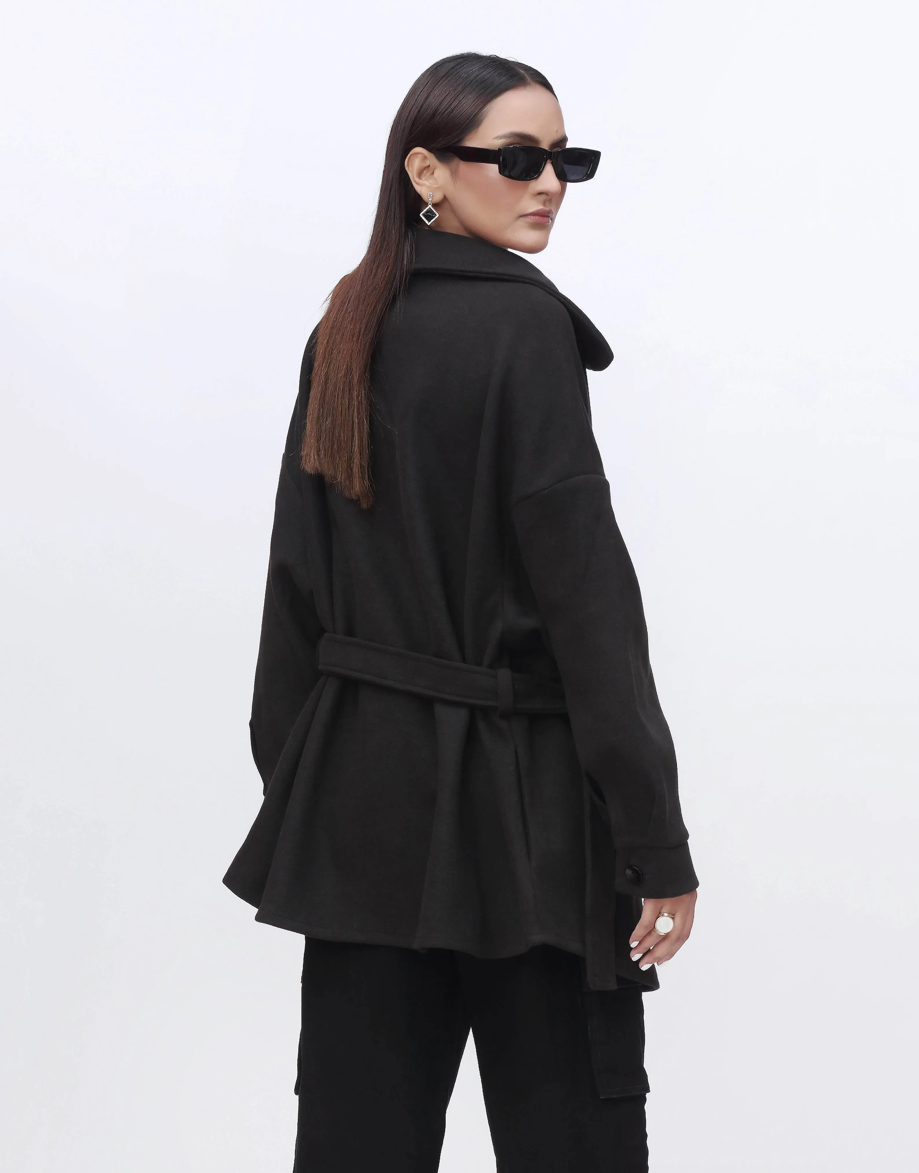 Trench Coat-Black (Without Belt)