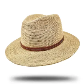 Luxurious Premium Raffia Fedora Hat - Stylish Sun Protection & Fashion Statement - Model SD207