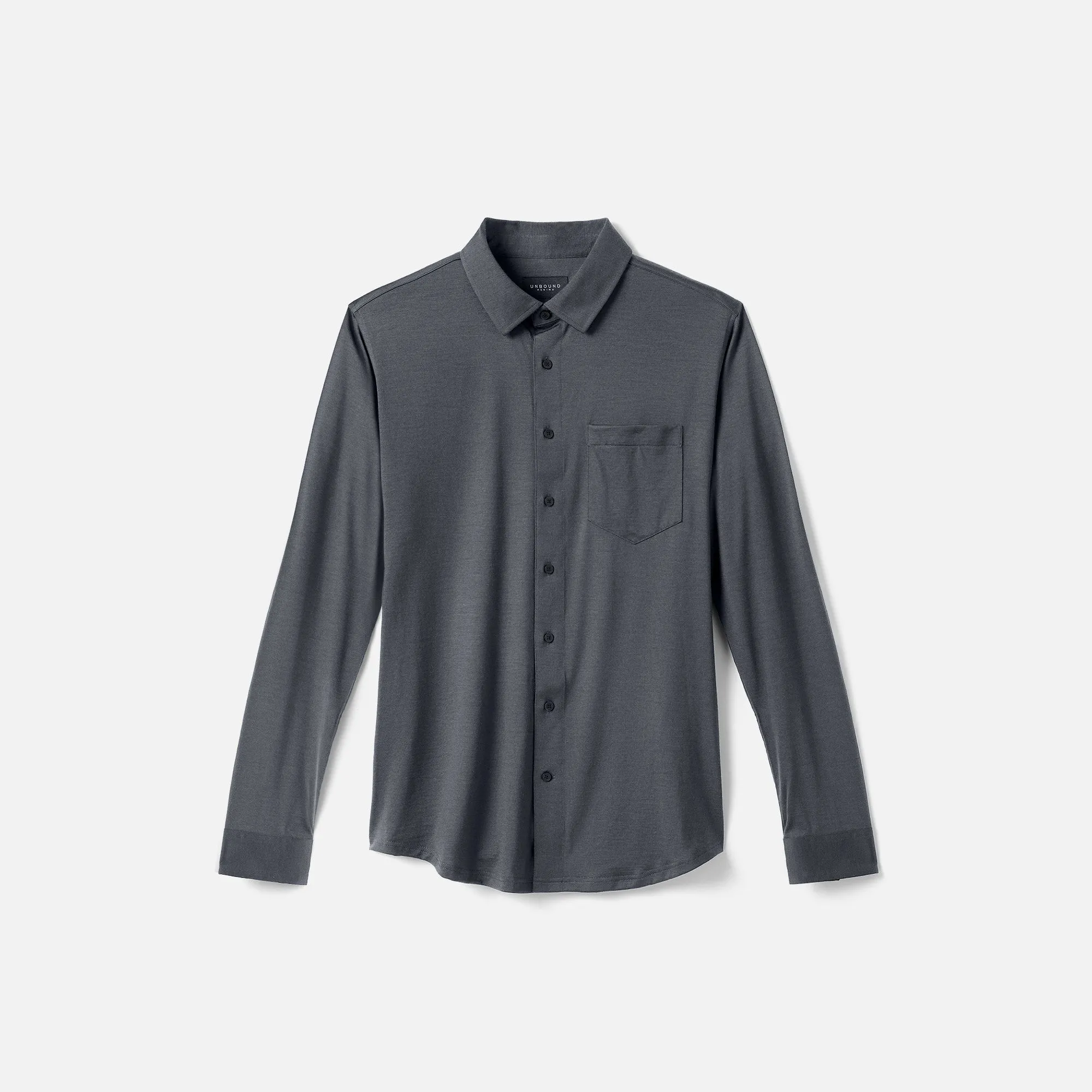 Men's Merino Jersey Button-Up