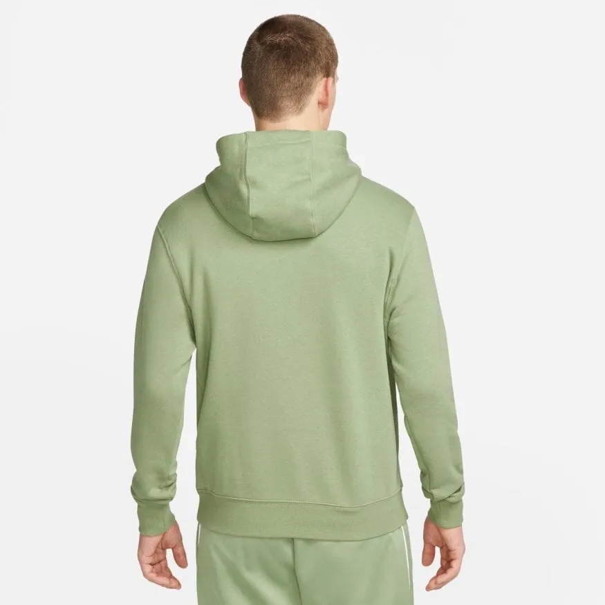 NIKE MEN'S SPORTSWEAR CLUB FLEECE PULLOVER GREEN HOODIE