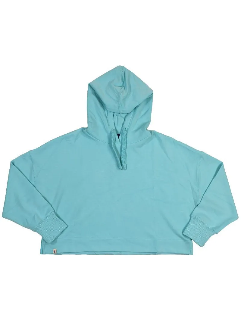 Simply Southern Seafoam Serenity Cropped Hoodie - Tropical Pineapple Accent