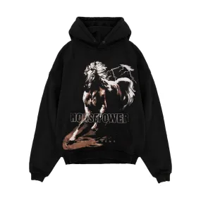 REPRESENT HORSEPOWER JET BLACK HOODIE