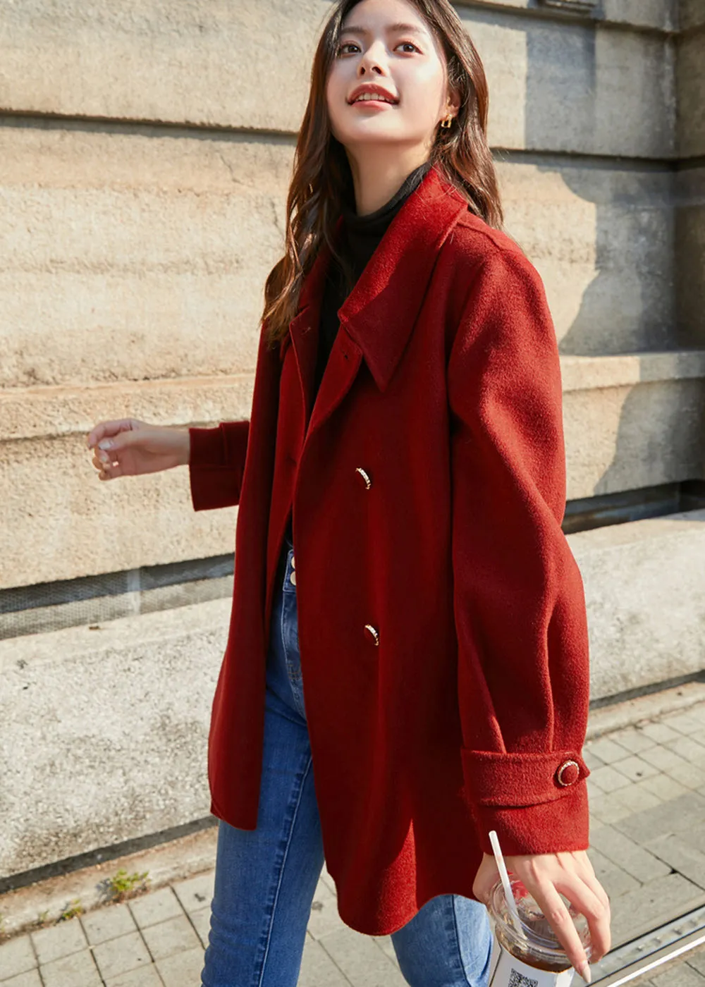 Aileen Belted Double Face Wool Coat