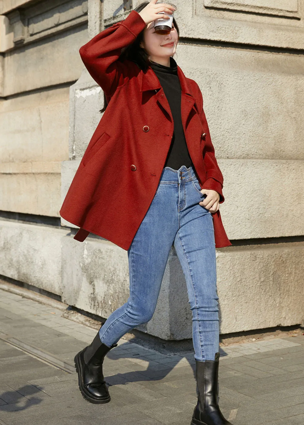 Aileen Belted Double Face Wool Coat