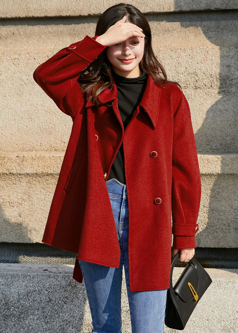 Aileen Belted Double Face Wool Coat