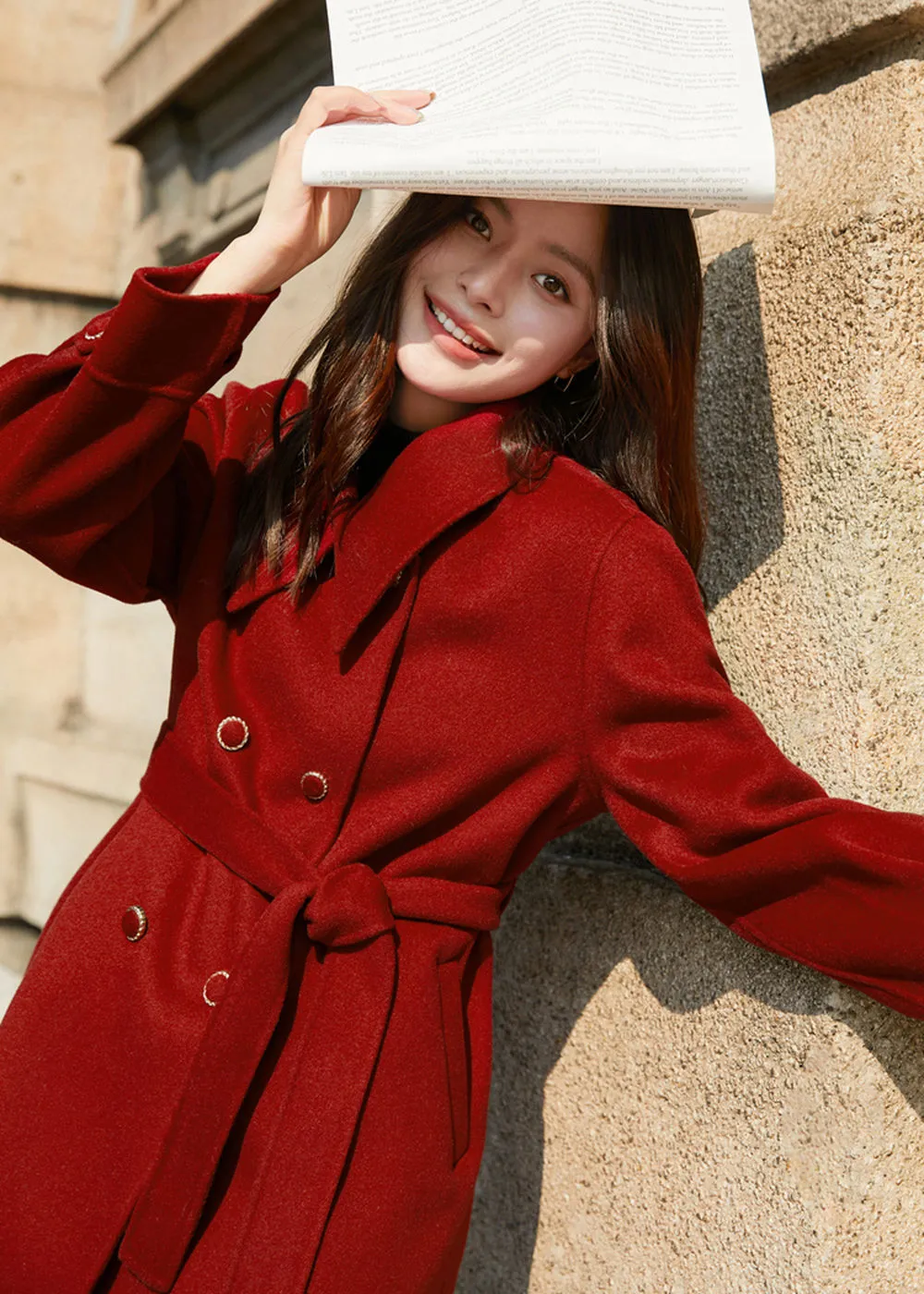 Aileen Belted Double Face Wool Coat