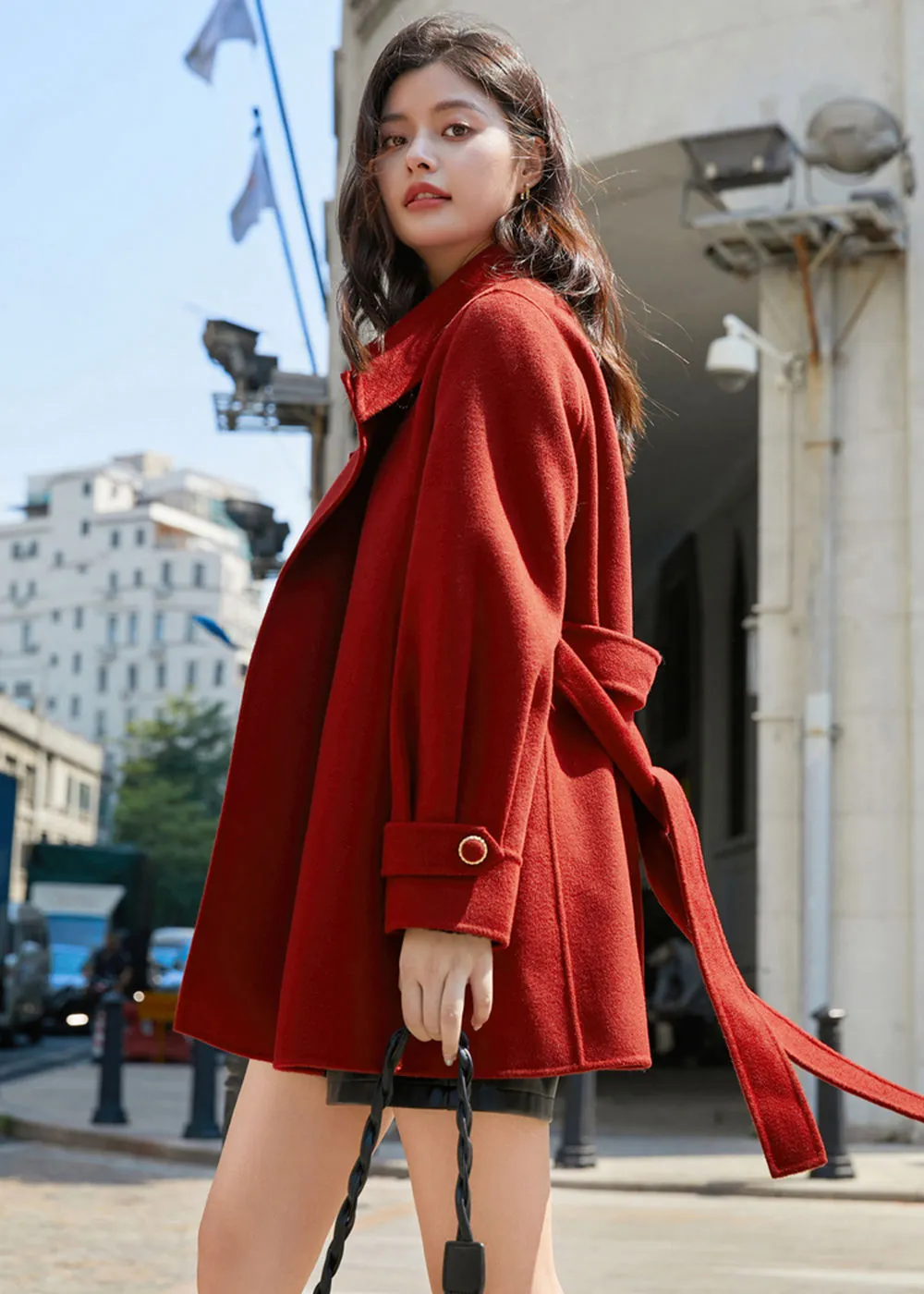 Aileen Belted Double Face Wool Coat