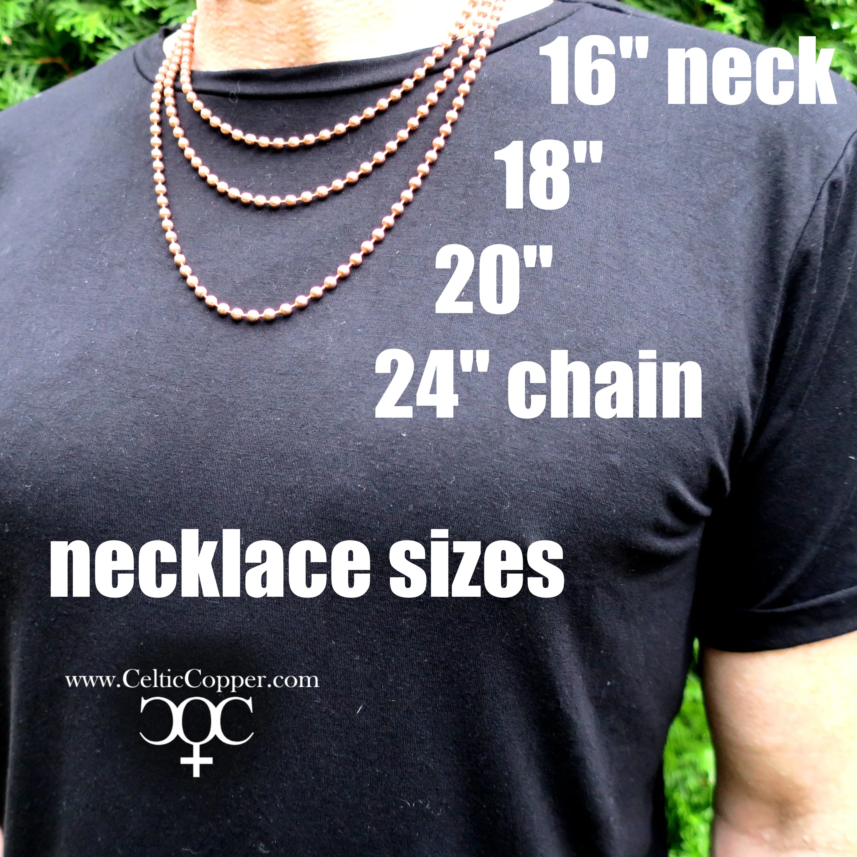 Copper Necklace Chain Set For Men Heavy Duty 24 Curb Chain Necklace And Matching Bracelet SET7924