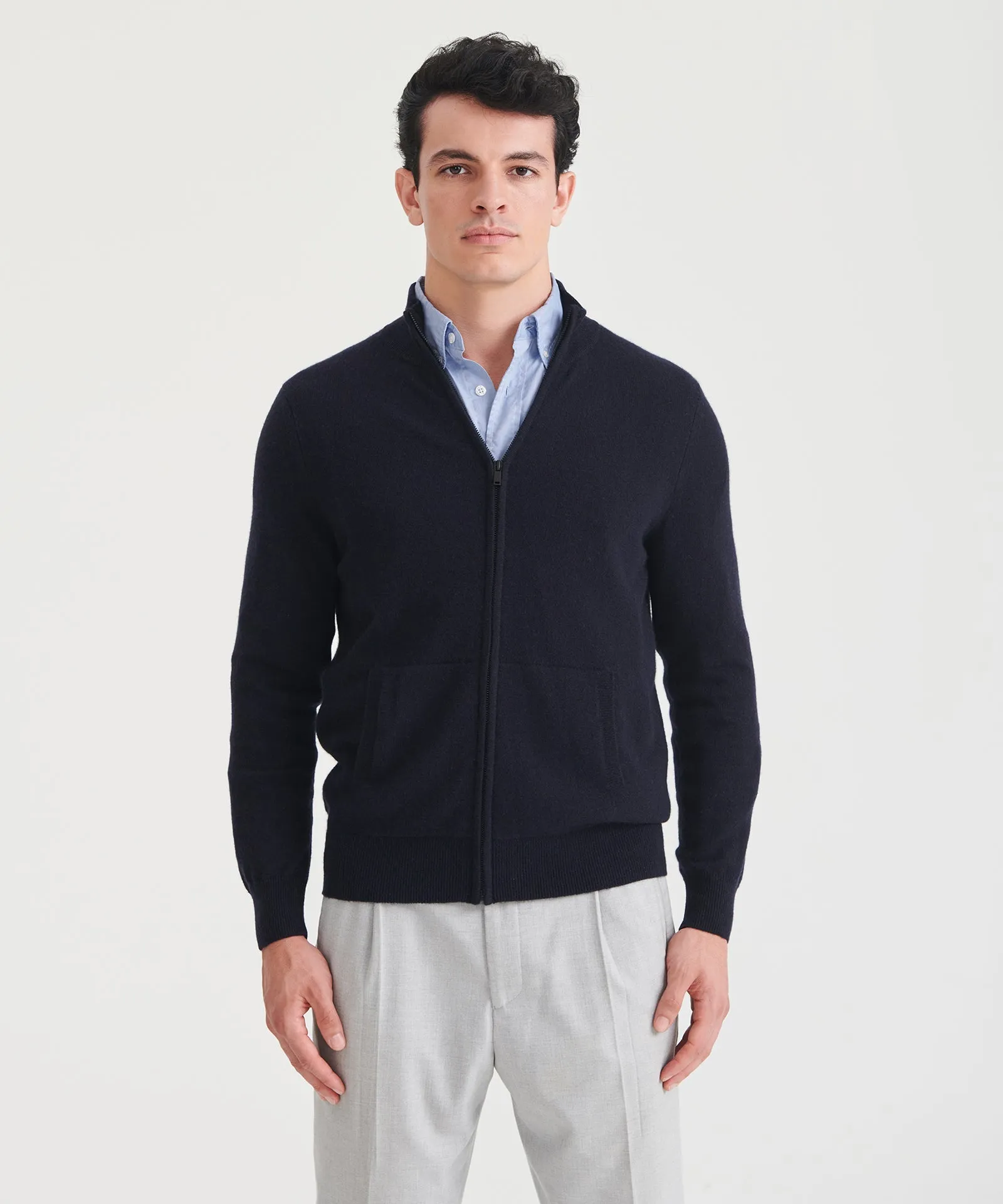 Signature Cashmere Full Zip Sweater