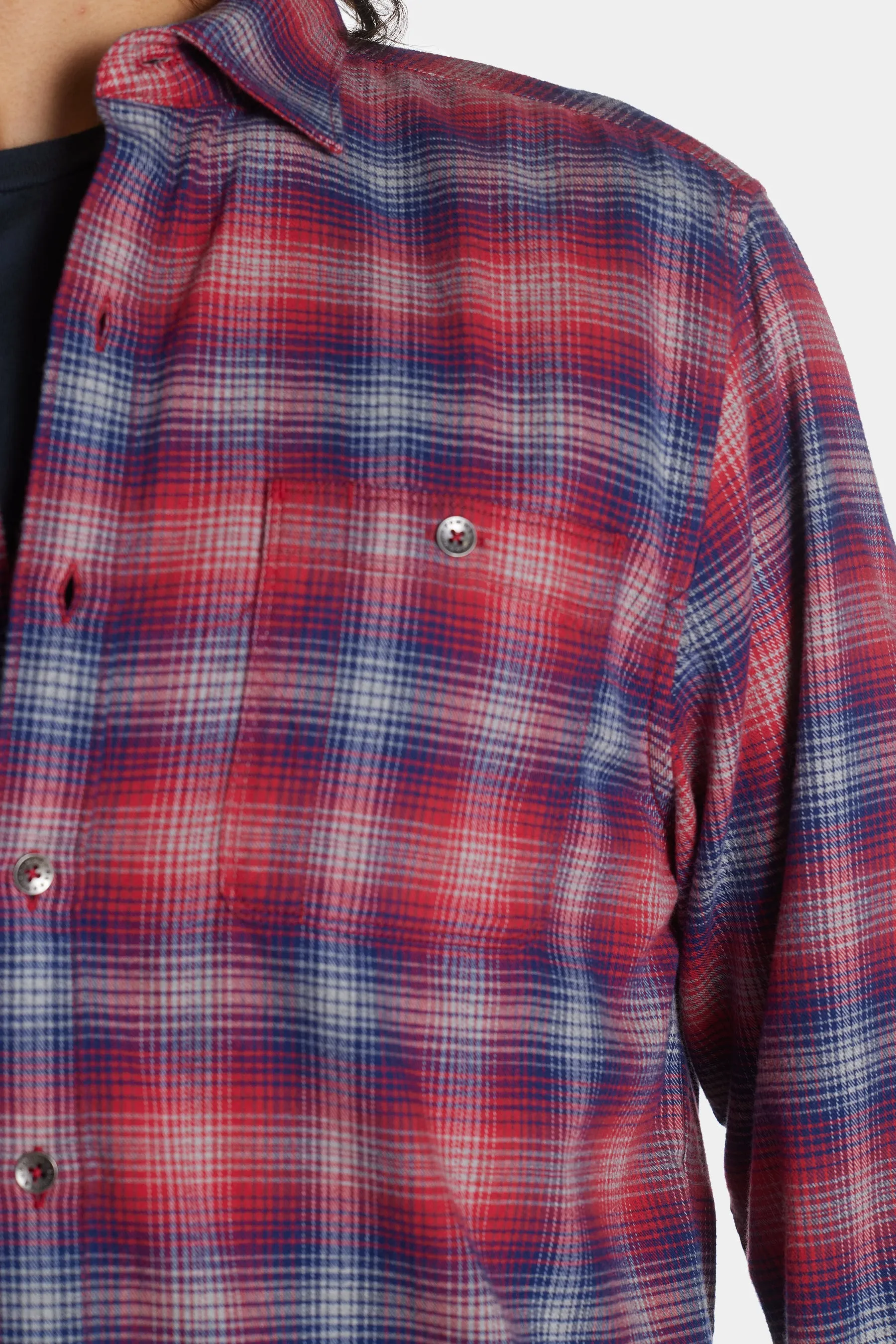 Canyon Beach Shadow Check Flannel Shirt