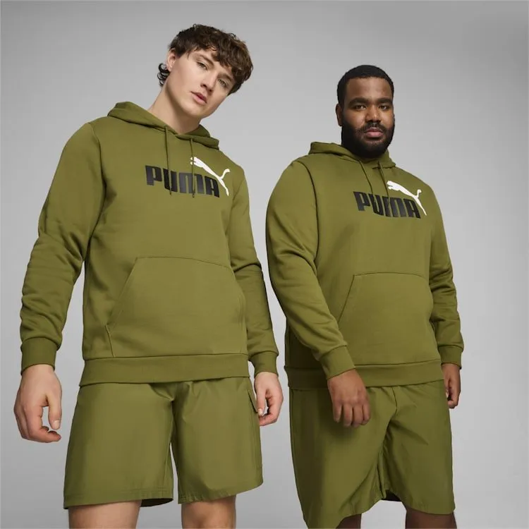 PUMA MENS ESSENTIAL LOGO HOODIE OLIVE